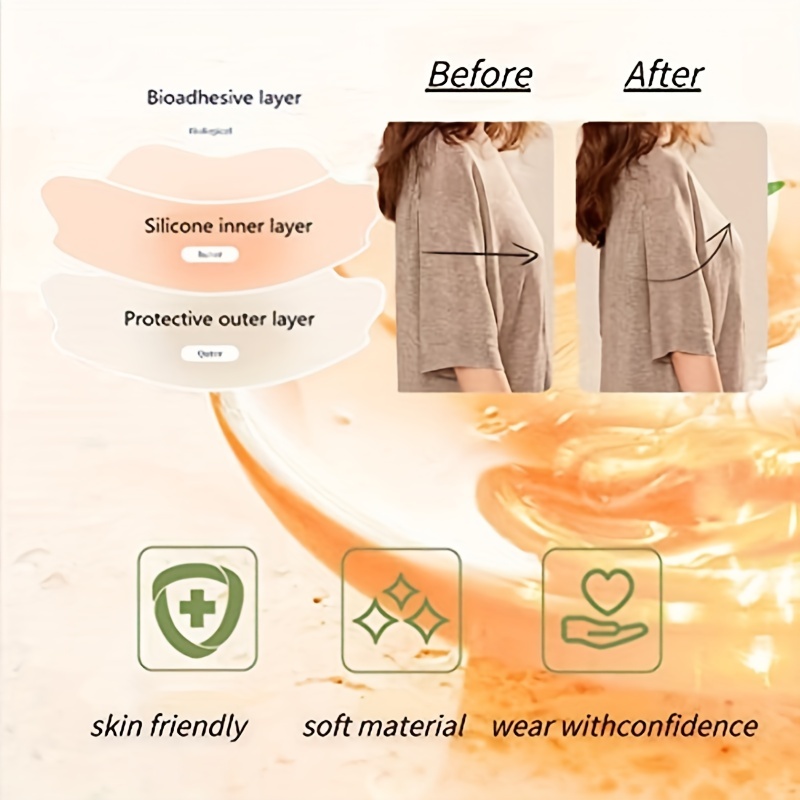 Women'S Reusable Magic Bra with a Plunge Design, Featuring Push-Up, Strapless, And Invisible Adhesive Properties. - الصورة 10