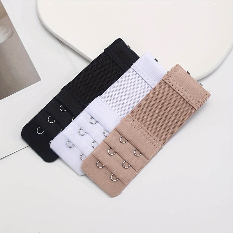 3 Pieces Adjustable 2-Hook Bra Strap Extenders for Comfortable Braless Look, Women's Lingerie & Underwear Accessories with Adjustable Band