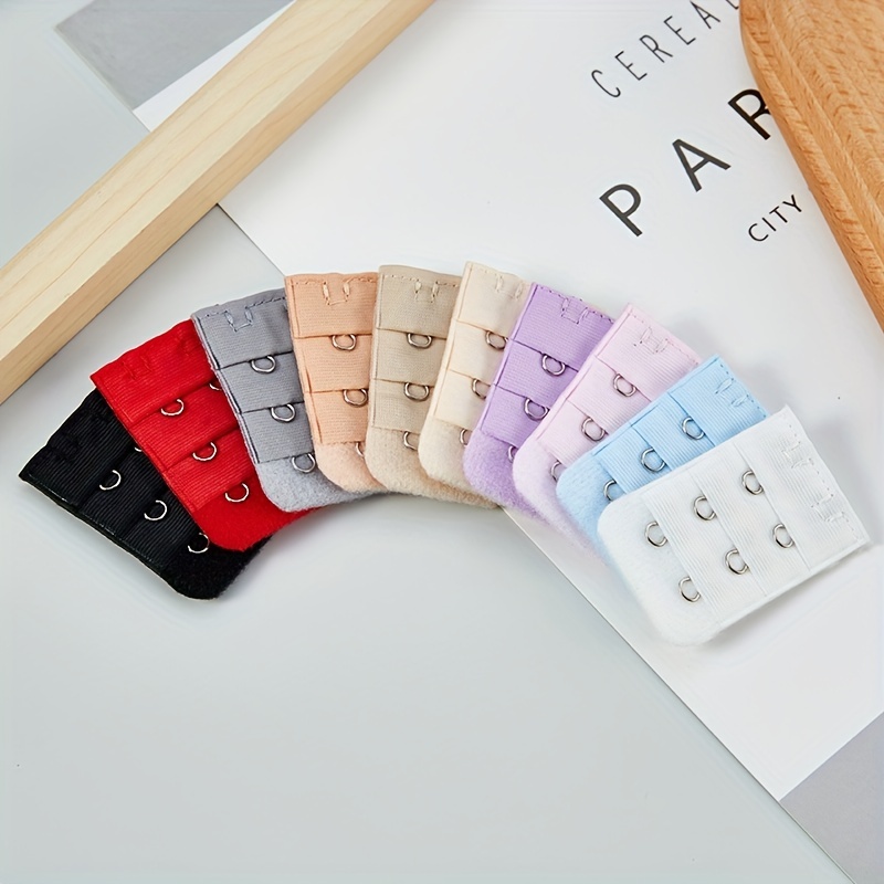 10 Pcs Adjustable 2 Hooks Bra Extenders Buckles for Comfortable Braless Look, Women's Lingerie & Underwear Accessories