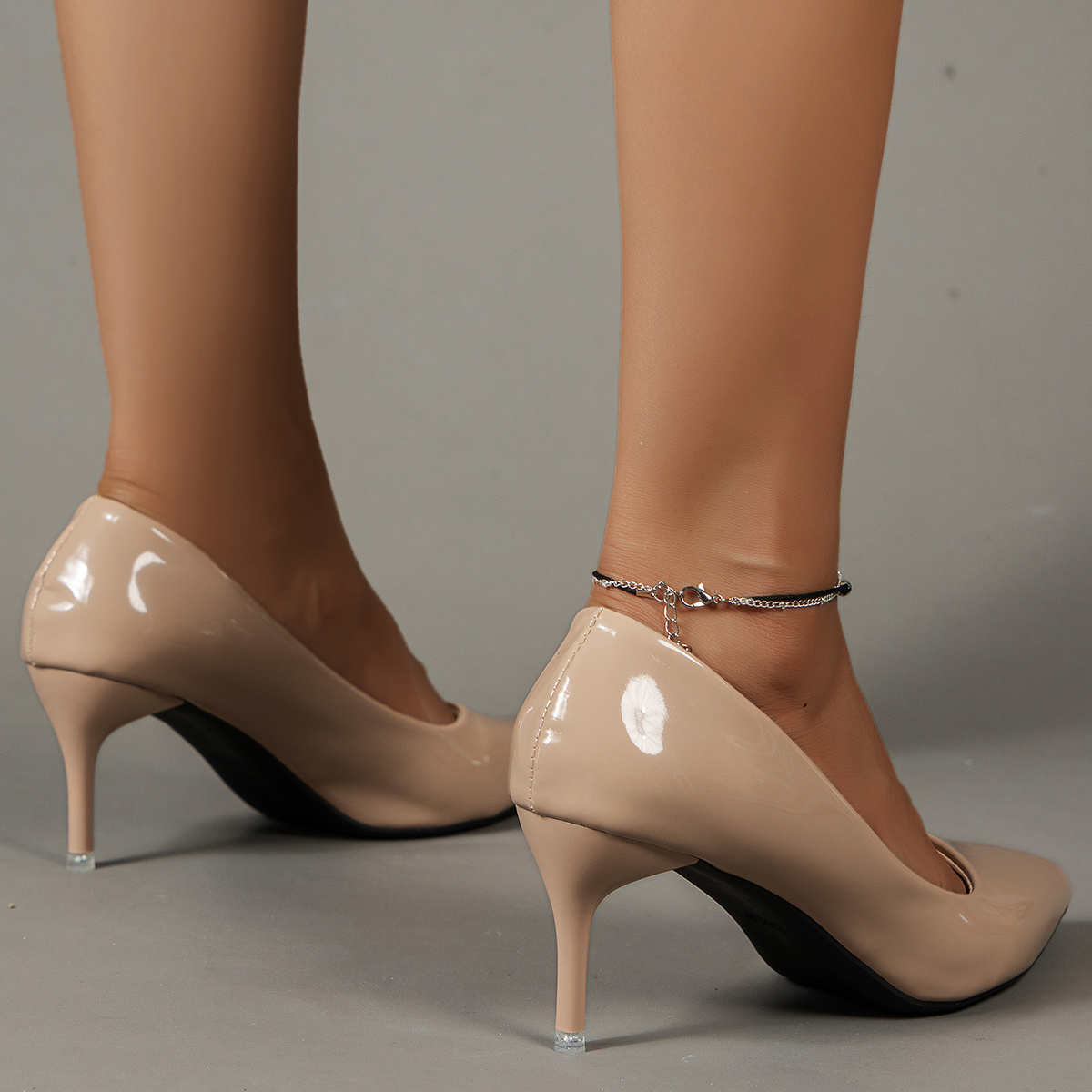 Women's Solid Color Stiletto Heels, Elegant Pointed Toe Work Pumps, Lightweight Dress Pumps - الصورة 54