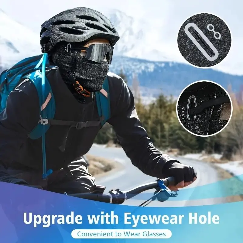 Thermal Winter Balaclava Cycling Full Face Mask Warm Outdoor Sports Motorcycle Ski Fishing Hunting Mask Fleece Scarf Cap Bandana - الصورة 3