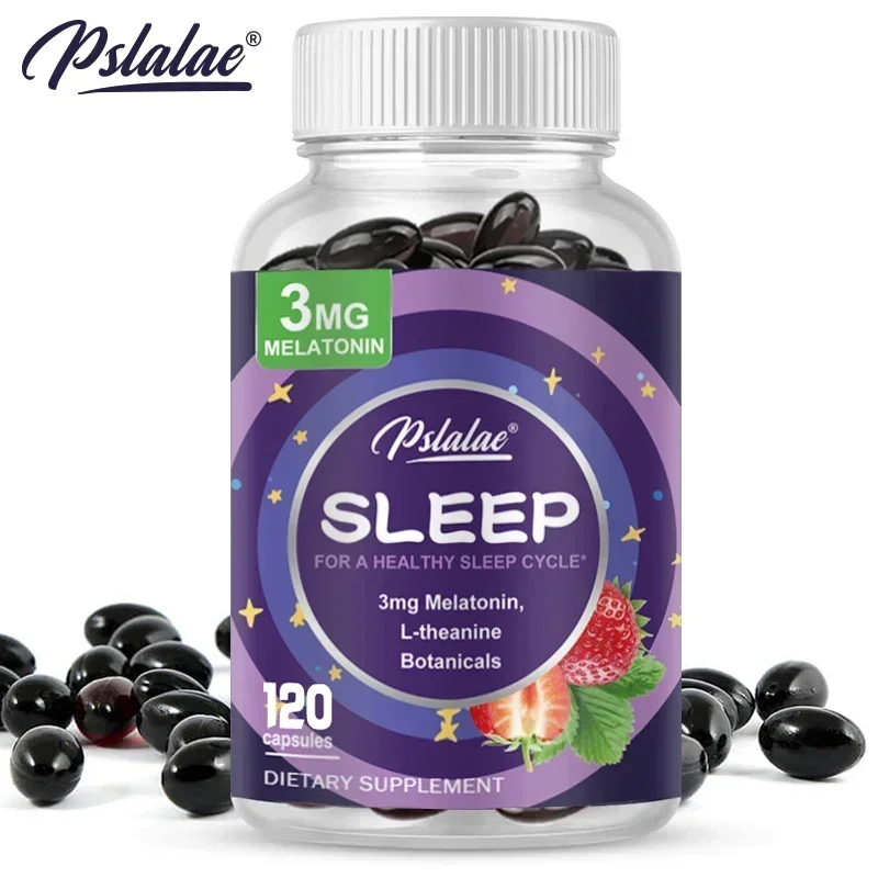 With 3 Mg Melatonin & L-Theanine Capsules, Sleep Support Helps Calm Mind and Body for Better, Longer Sleep 120 CapsulesSupplemen