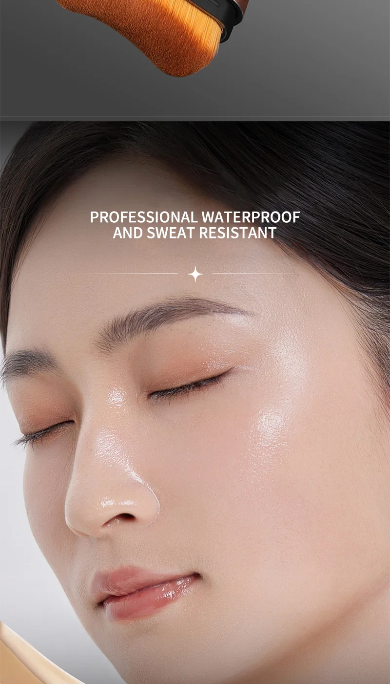 Light and Moist Hydrating Foundation, Natural-Looking, Moisturizing, Shiny, Thin and Lightweight, Double-Headed Makeup Foundation That Rotates for Easy Use, with Its Own Brush, Waterproof, Easy to Apply Makeup, and Easy for Beginners to Use. - الصورة 15