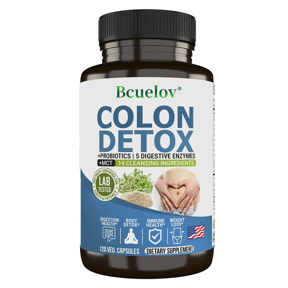 Colon Cleanser Detox Supplement - Bowel Cleansing & Probiotics - Natural Digestion, Constipation & Bowel Relief, Bowel Health - الصورة 7