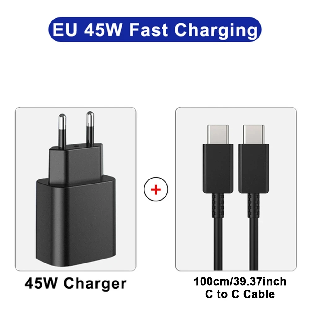 45W PD Super fast charge for S22 S23 Ultra Note 10+ 5G USB C Mobile Phone Type C US/EU/UK Fast Quick Charging Wall Adapter - الصورة 12