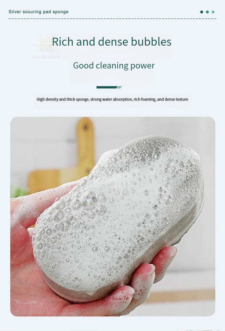 Magic Sponge Power Thicken Double -sided Dishes Cleaning Brushes Kitchen Wipe Rust Brushing Pot Bottom Black Stain Artifact - الصورة 19