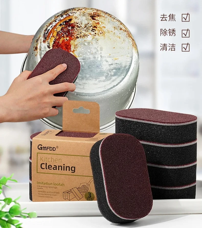 Magic Sponge Power Thicken Double -sided Dishes Cleaning Brushes Kitchen Wipe Rust Brushing Pot Bottom Black Stain Artifact - الصورة 25