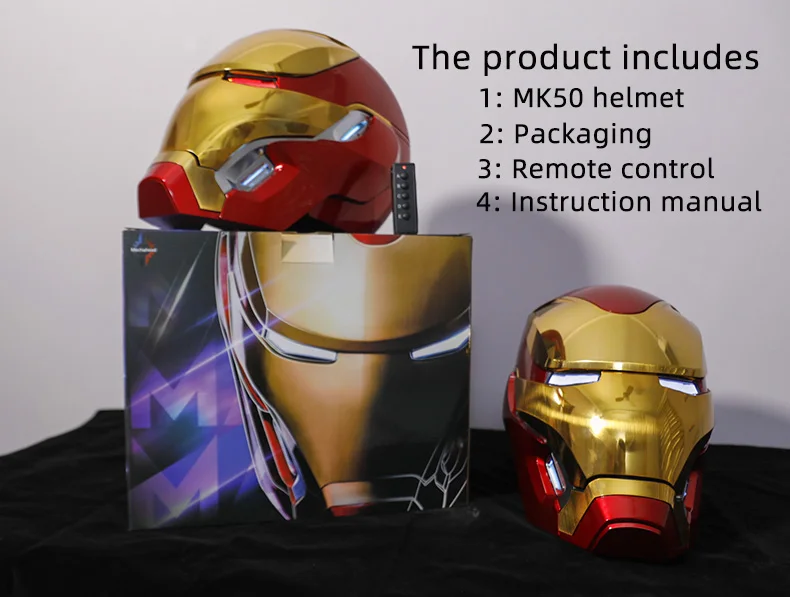 2024 New Mechahead 1:1 Iron Man Mk50 helmet Voice-activated Deformation Wearable Helmet Around Marvel Animation Toy - الصورة 14