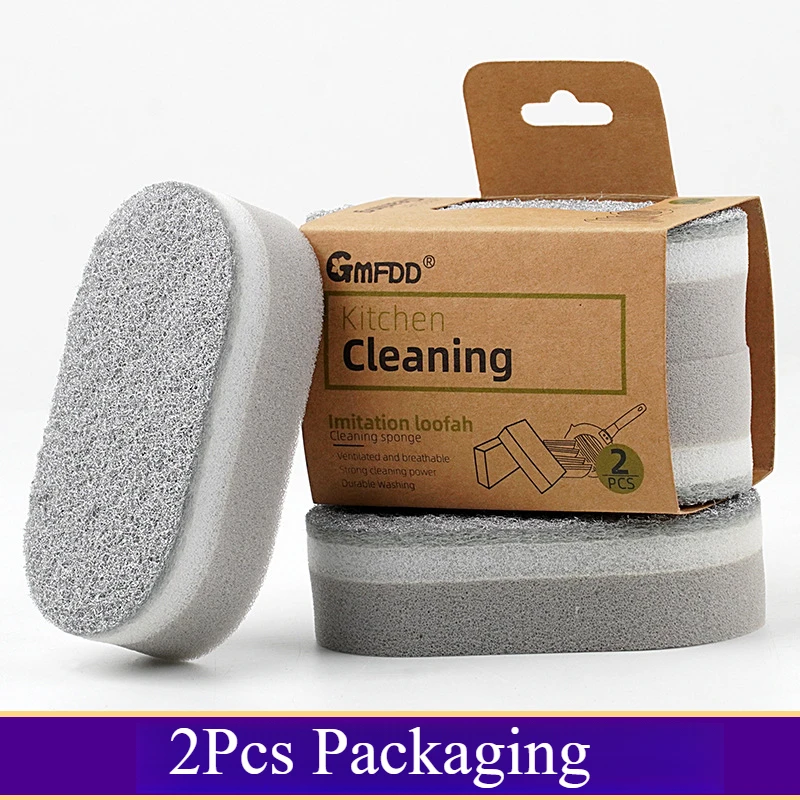 Magic Sponge Power Thicken Double -sided Dishes Cleaning Brushes Kitchen Wipe Rust Brushing Pot Bottom Black Stain Artifact - الصورة 8