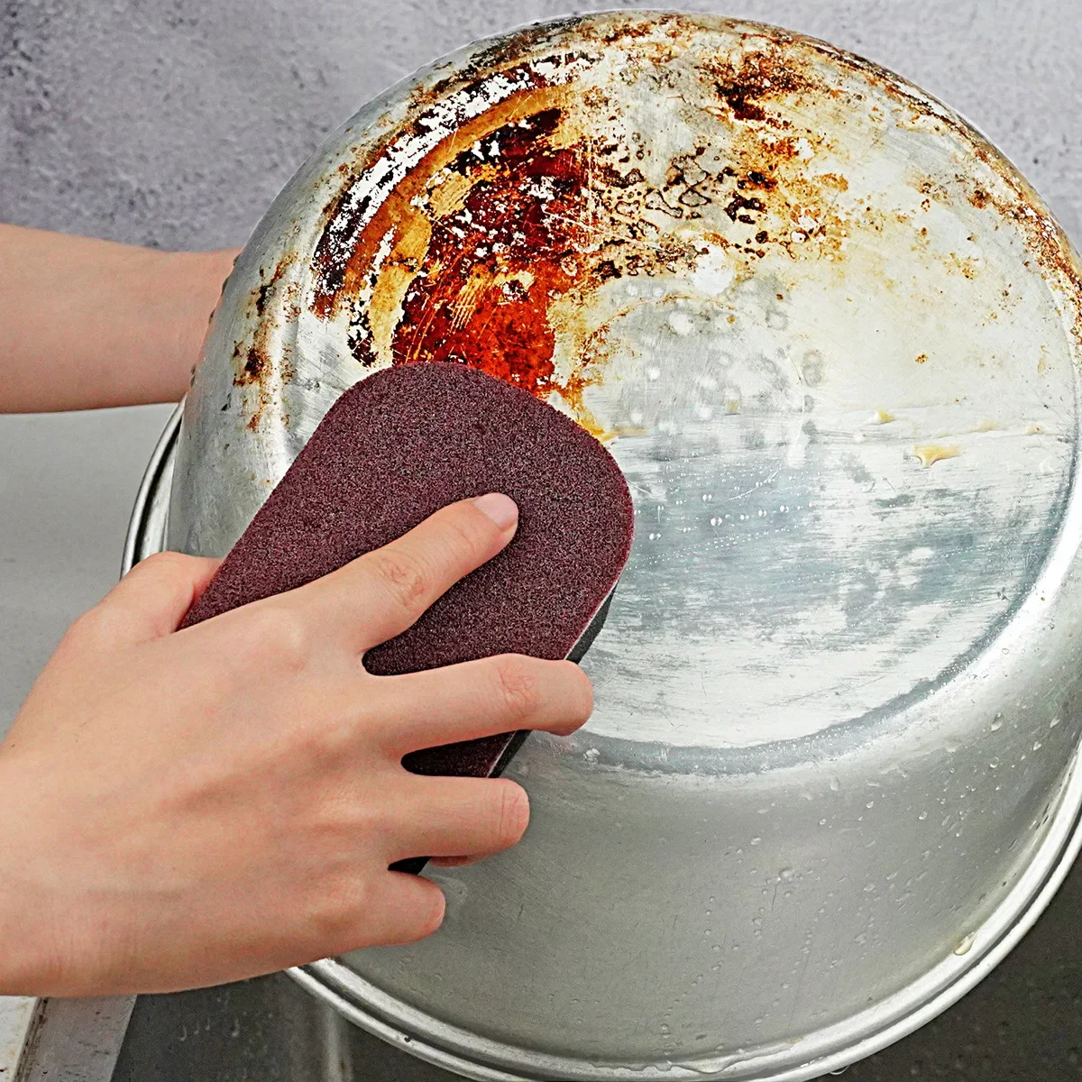 Magic Sponge Power Thicken Double -sided Dishes Cleaning Brushes Kitchen Wipe Rust Brushing Pot Bottom Black Stain Artifact - الصورة 3