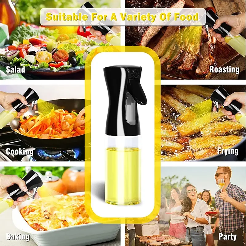 200/300/500ml Oil Spray Bottle BBQ Cooking Olive Oil Sprayer Plastic Baking Oil Spray Empty Bottle Vinegar Bottle Or Oil brush - الصورة 5