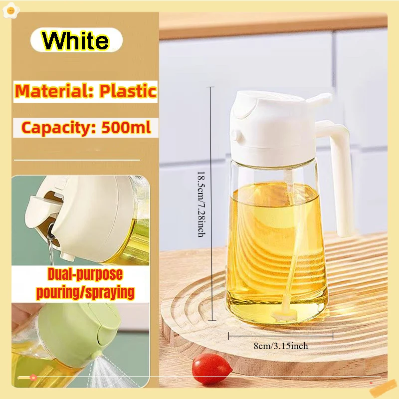 200/300/500ml Oil Spray Bottle BBQ Cooking Olive Oil Sprayer Plastic Baking Oil Spray Empty Bottle Vinegar Bottle Or Oil brush - الصورة 16