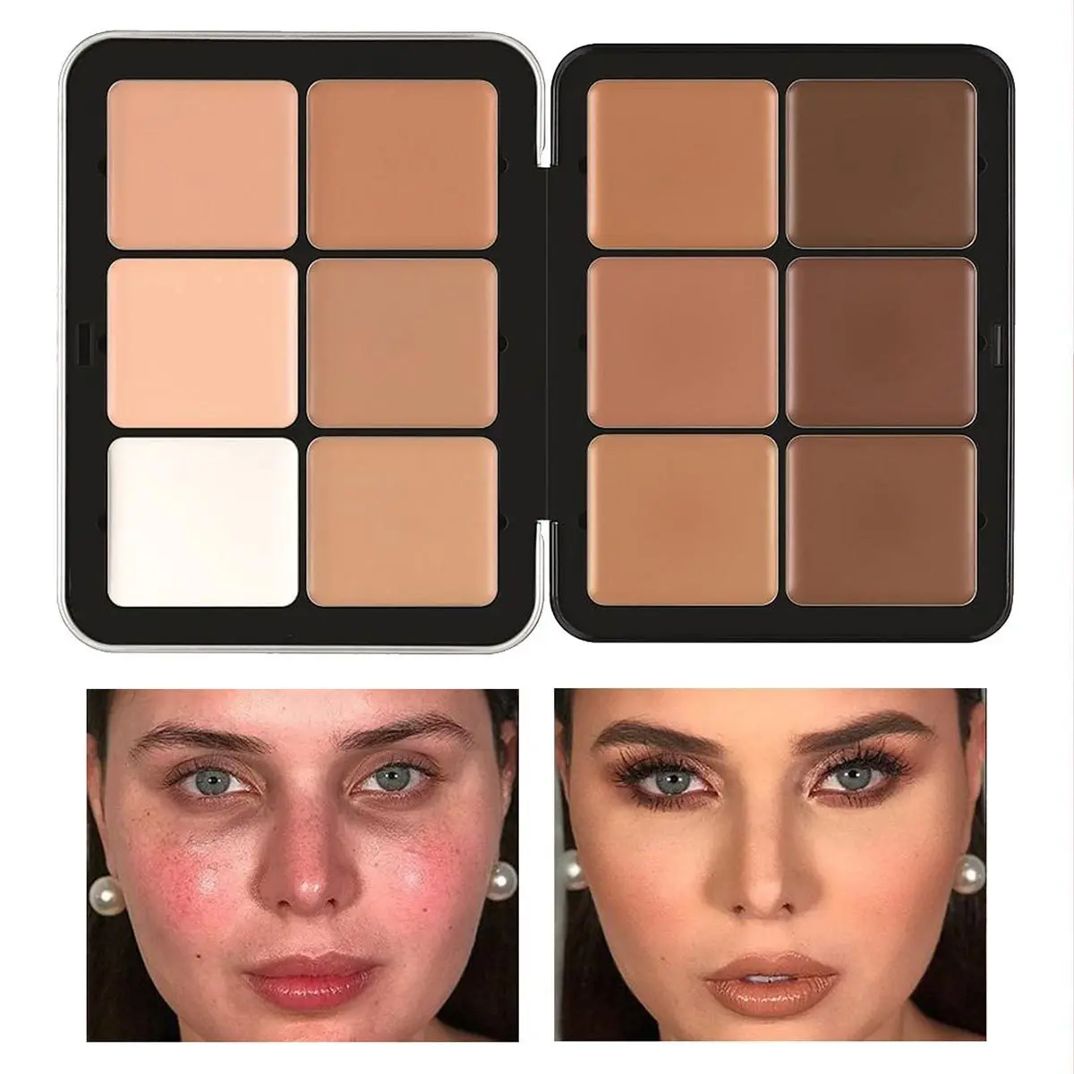 12 Color concealer Palette Matte Phosphor Outline Makeup Palette Cream foundation make-up Makeup Face Repair - الصورة 2
