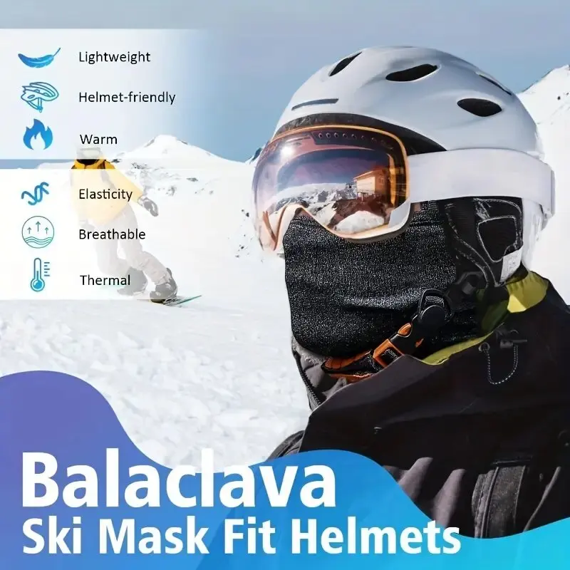 Thermal Winter Balaclava Cycling Full Face Mask Warm Outdoor Sports Motorcycle Ski Fishing Hunting Mask Fleece Scarf Cap Bandana - الصورة 2