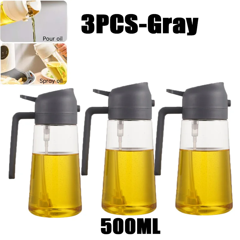 200/300/500ml Oil Spray Bottle BBQ Cooking Olive Oil Sprayer Plastic Baking Oil Spray Empty Bottle Vinegar Bottle Or Oil brush - الصورة 21