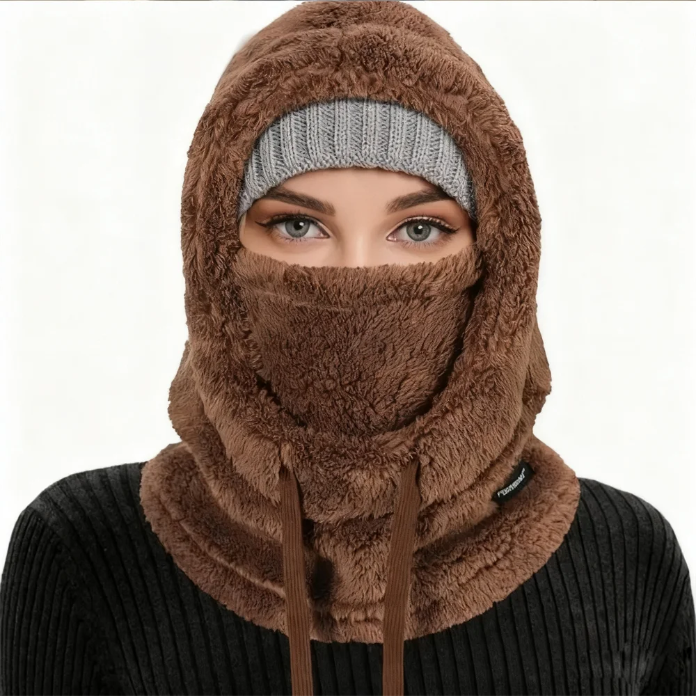 Winter Warm Thermal Windproof Balaclava Ski Hood Motorcycle Face Cover Polar Fleece Adjustable Cycling Neck Cover Full Face Mask - الصورة 15