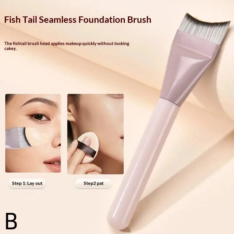 Makeup Foundation Brush Cosmetic Makeup Tool Kits Foundation Brush +Makeup Palette + Black Powder Puff Set - الصورة 9