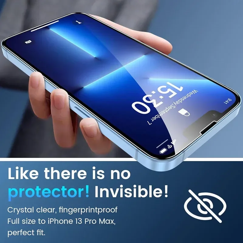 5Pcs Tempered Glass For iPhone 15 13 11 12 14 Pro Max Mini Screen Protector For IPhone 16 17 8 Plus X XR XS MAX Protective Glass - الصورة 2