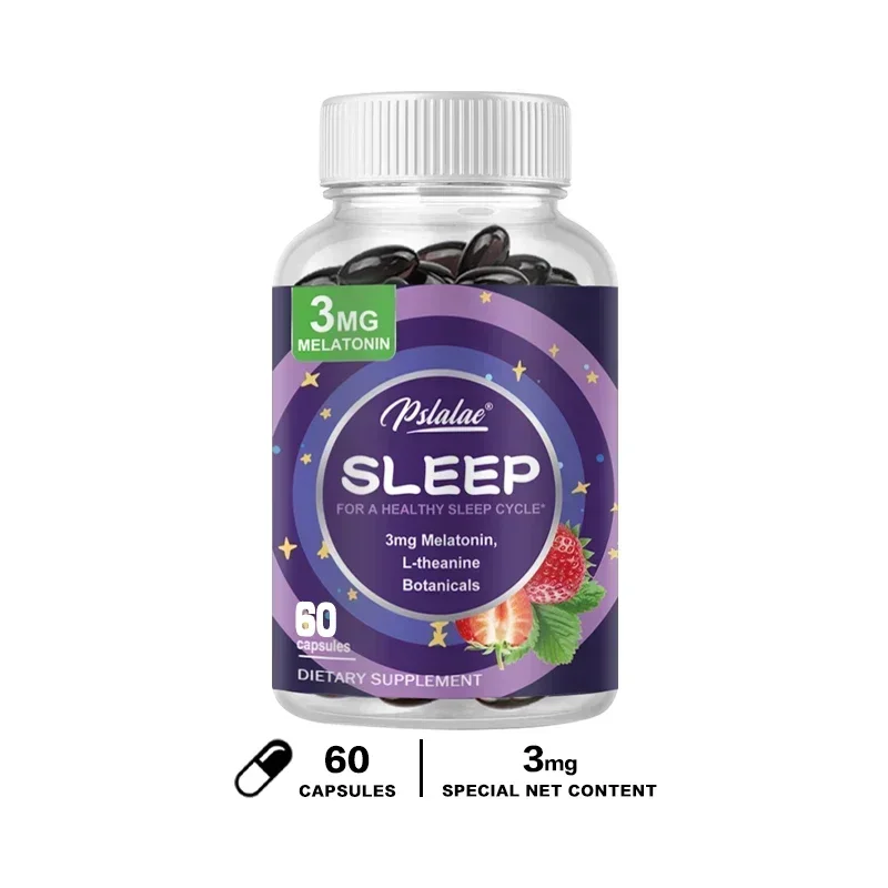 With 3 Mg Melatonin & L-Theanine Capsules, Sleep Support Helps Calm Mind and Body for Better, Longer Sleep 120 CapsulesSupplemen - الصورة 7