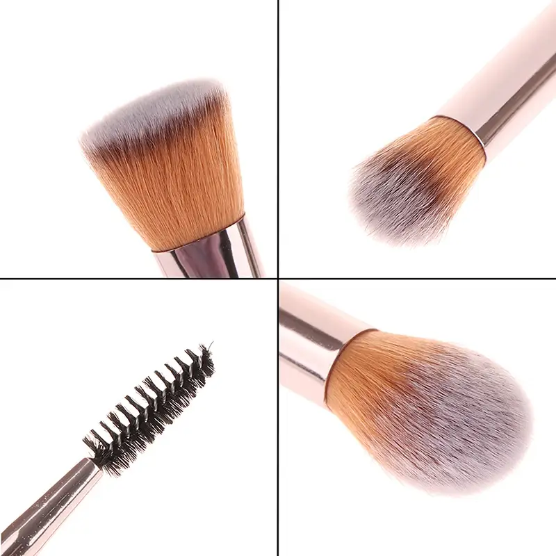 Makeup Brushes Face Eyes Make Up 7Pcs Brush Eyelash Eyeshadow Eyebrow Eyeliner Foundation Powder Blush Highlight Lips Brush - الصورة 6