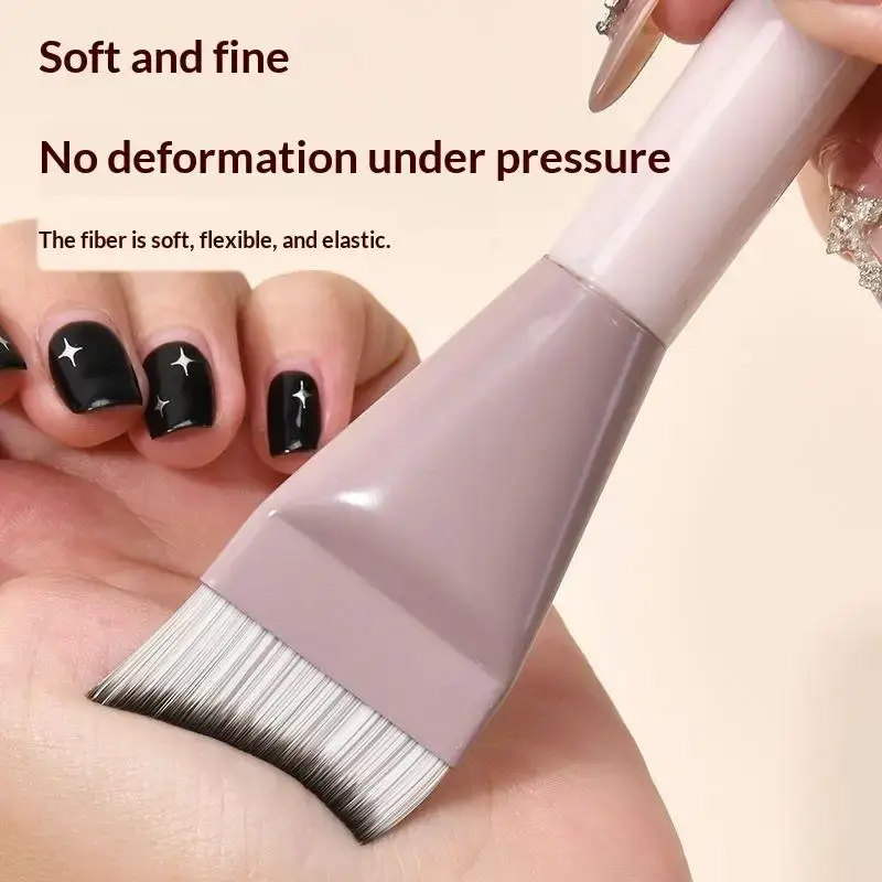 Makeup Foundation Brush Cosmetic Makeup Tool Kits Foundation Brush +Makeup Palette + Black Powder Puff Set - الصورة 5