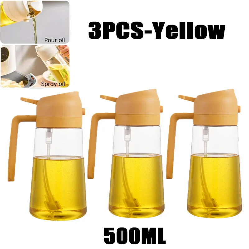 200/300/500ml Oil Spray Bottle BBQ Cooking Olive Oil Sprayer Plastic Baking Oil Spray Empty Bottle Vinegar Bottle Or Oil brush - الصورة 20