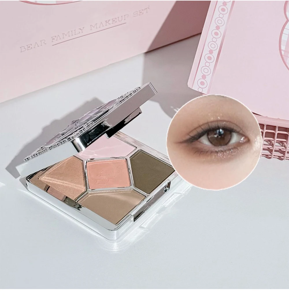 ART VALUE 7PC Makeup Sets Include 3 Colors Matte Lip Mud,1 Pressed Powder,1 Blush,1 Eyes Palette,1 Necklace Beauty Makeup Sets - الصورة 25