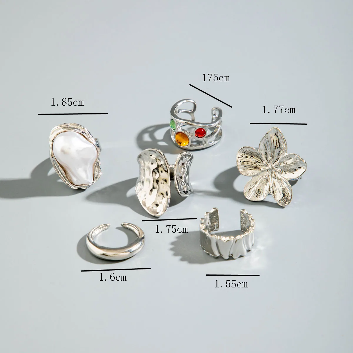 Tocona 2024 New Fashion Luxury Imitation Pearl Open Ring Sets for Women Elegant Gold Color Ring Party Jewelry Accessories - الصورة 39