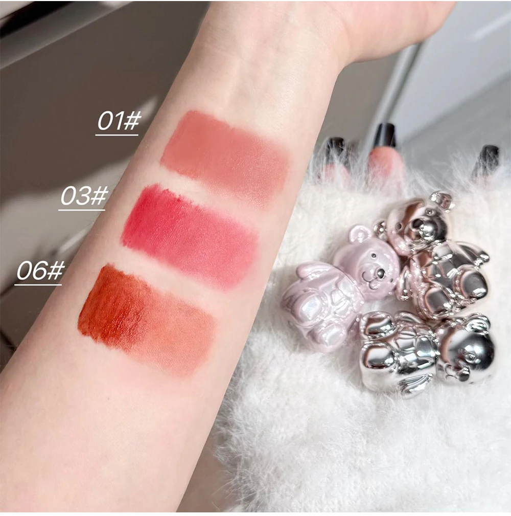 ART VALUE 7PC Makeup Sets Include 3 Colors Matte Lip Mud,1 Pressed Powder,1 Blush,1 Eyes Palette,1 Necklace Beauty Makeup Sets - الصورة 18