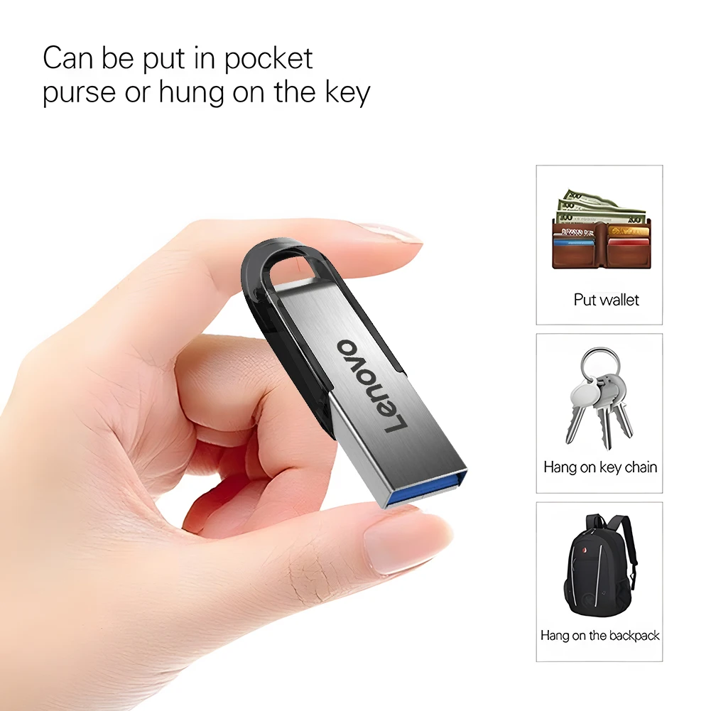 Lenovo Flash Drives 2TB Usb 3.0 Mini High Speed Metal Pendrive 1TB 512GB Stick Portable Drive Waterproof Memoria Storage U Disk - الصورة 4