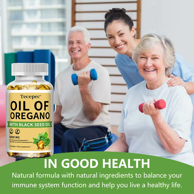 Oil of Oregano with Black Seed Oil, 30/60/120 Capsules– 20:1 Extract - Antioxidant Immune Health Support, Non-GMO Supplement - الصورة 5