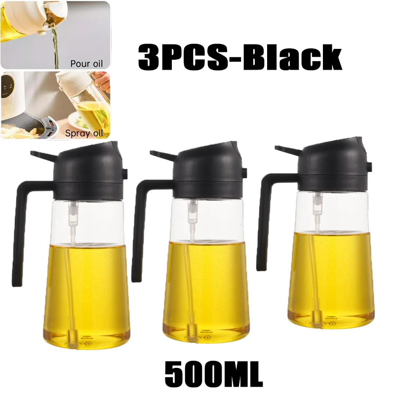 200/300/500ml Oil Spray Bottle BBQ Cooking Olive Oil Sprayer Plastic Baking Oil Spray Empty Bottle Vinegar Bottle Or Oil brush - الصورة 17
