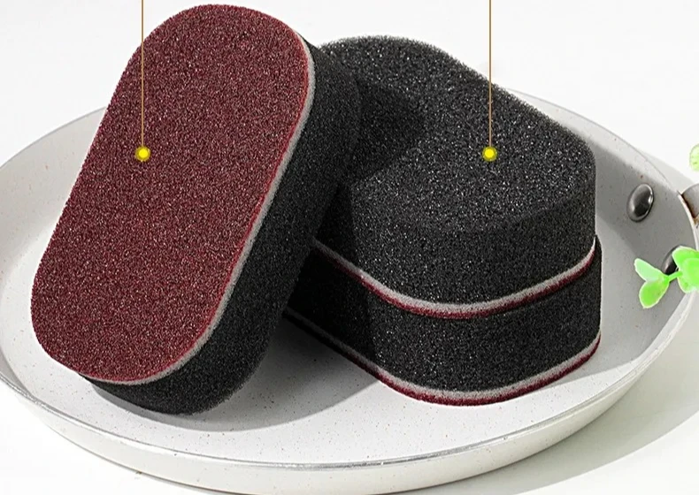 Magic Sponge Power Thicken Double -sided Dishes Cleaning Brushes Kitchen Wipe Rust Brushing Pot Bottom Black Stain Artifact - الصورة 27
