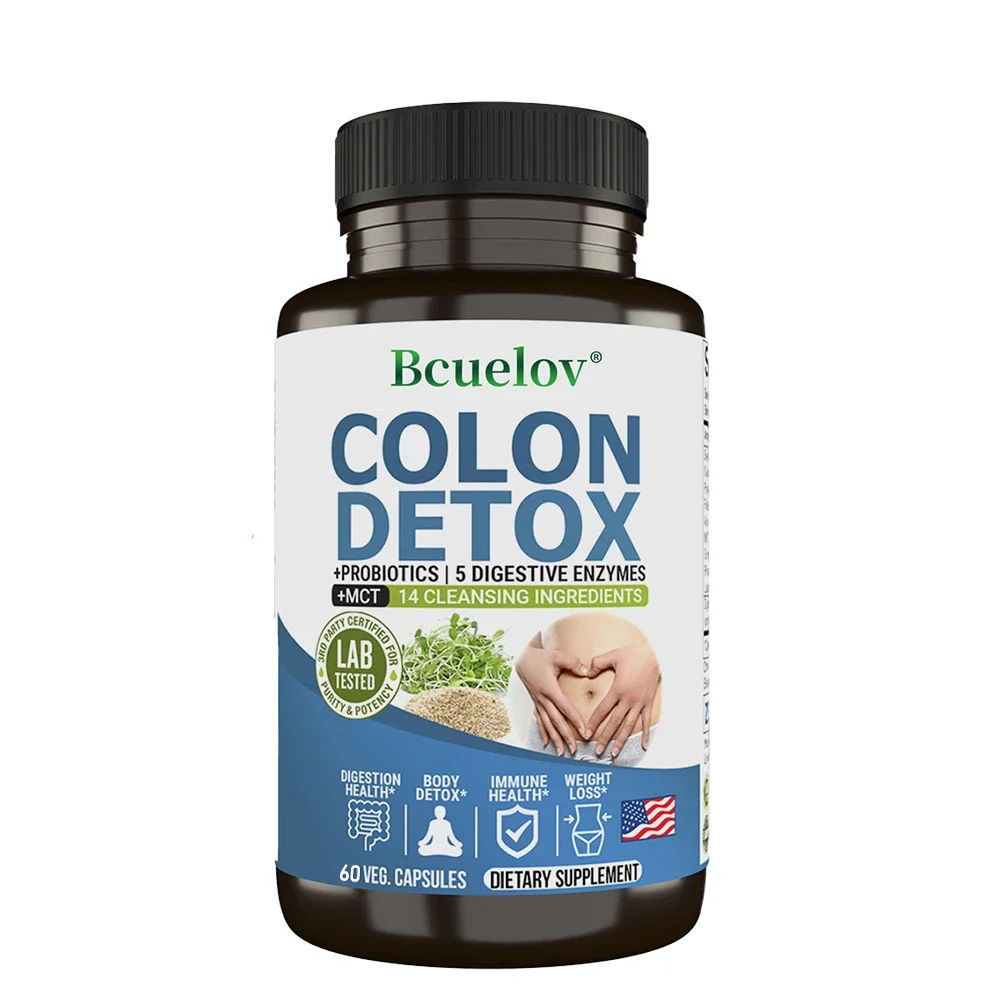 Colon Cleanser Detox Supplement - Bowel Cleansing & Probiotics - Natural Digestion, Constipation & Bowel Relief, Bowel Health - الصورة 8