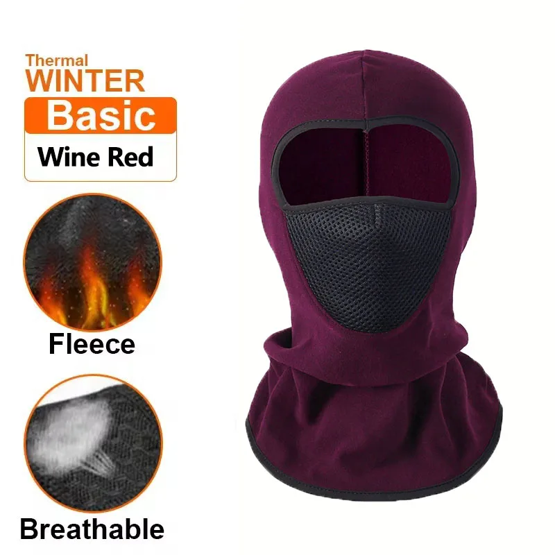 Thermal Winter Balaclava Cycling Full Face Mask Warm Outdoor Sports Motorcycle Ski Fishing Hunting Mask Fleece Scarf Cap Bandana - الصورة 11