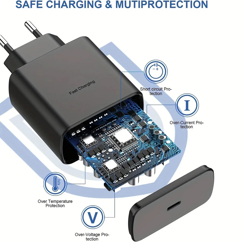 45W PD Super fast charge for S22 S23 Ultra Note 10+ 5G USB C Mobile Phone Type C US/EU/UK Fast Quick Charging Wall Adapter - الصورة 4
