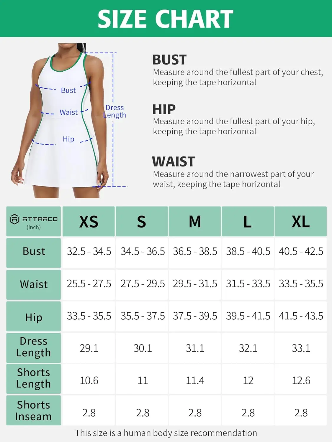 Anfilia Women One-piece Tennis Dress V Neck Racerback Built in Bra with Inner Separate Shorts Pockets Sleevesless Sports Dress - الصورة 6