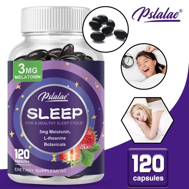 With 3 Mg Melatonin & L-Theanine Capsules, Sleep Support Helps Calm Mind and Body for Better, Longer Sleep 120 CapsulesSupplemen - الصورة 4