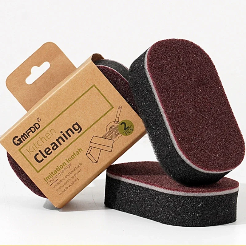 Magic Sponge Power Thicken Double -sided Dishes Cleaning Brushes Kitchen Wipe Rust Brushing Pot Bottom Black Stain Artifact - الصورة 11