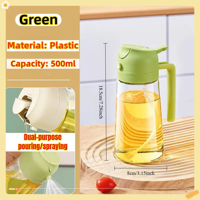 200/300/500ml Oil Spray Bottle BBQ Cooking Olive Oil Sprayer Plastic Baking Oil Spray Empty Bottle Vinegar Bottle Or Oil brush - الصورة 32
