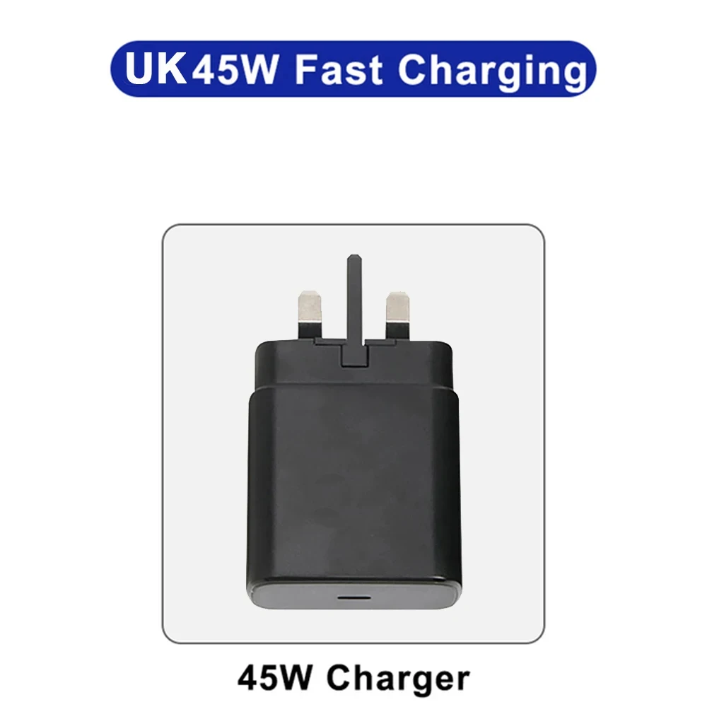 45W PD Super fast charge for S22 S23 Ultra Note 10+ 5G USB C Mobile Phone Type C US/EU/UK Fast Quick Charging Wall Adapter - الصورة 9