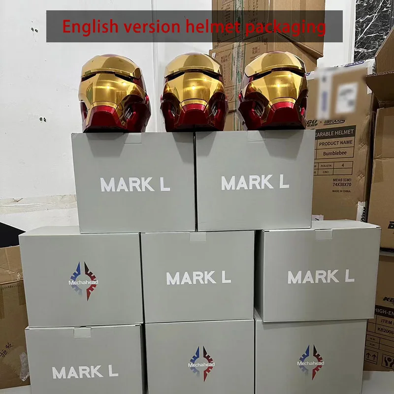 2024 New Mechahead 1:1 Iron Man Mk50 helmet Voice-activated Deformation Wearable Helmet Around Marvel Animation Toy - الصورة 13