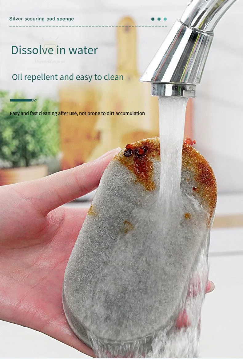 Magic Sponge Power Thicken Double -sided Dishes Cleaning Brushes Kitchen Wipe Rust Brushing Pot Bottom Black Stain Artifact - الصورة 20