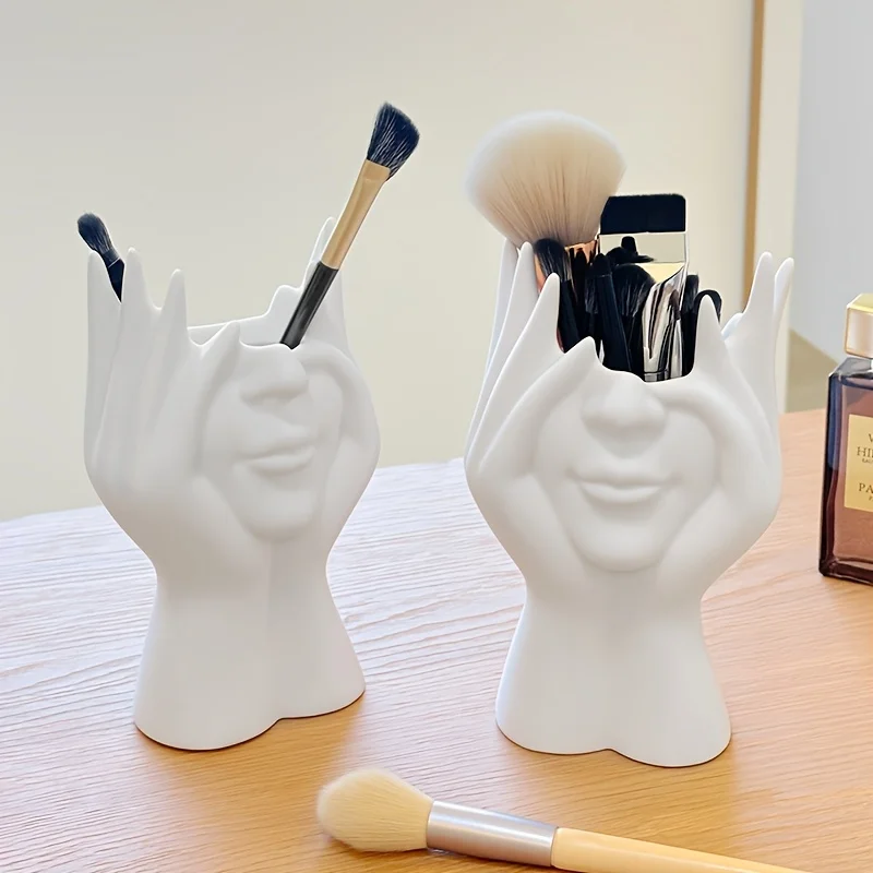 Makeup Organizer Is Lightweight, Portable, and Perfect for Desktop and Bathroom Use, Storing Brushes and Cosmetics - الصورة 6