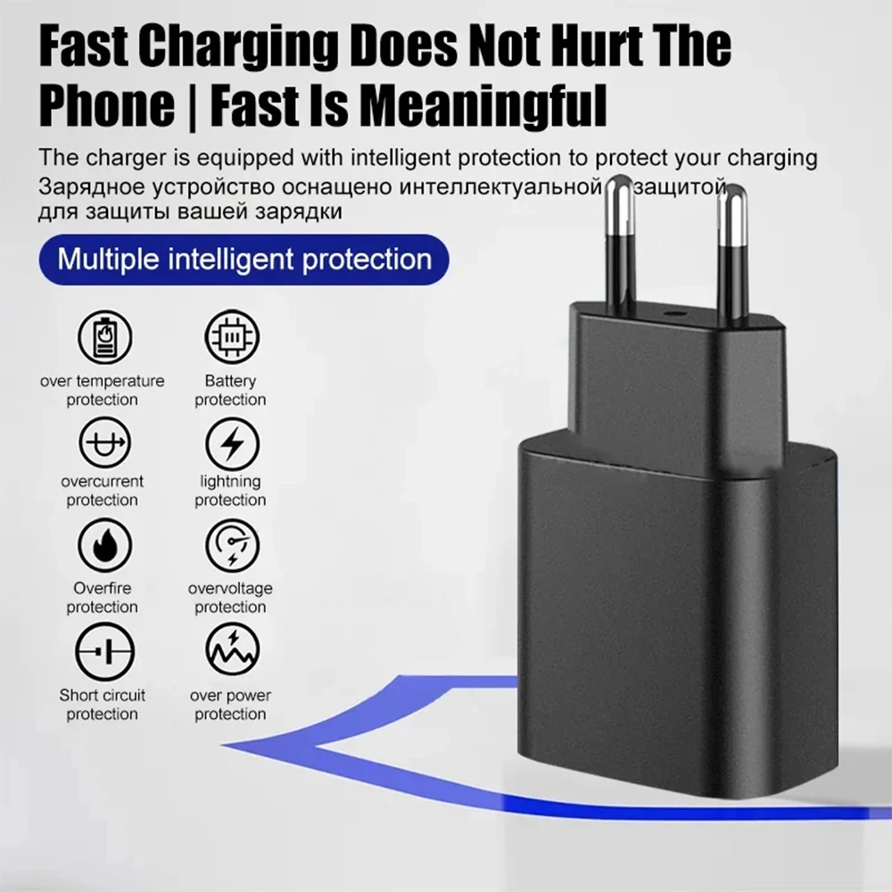 45W PD Super fast charge for S22 S23 Ultra Note 10+ 5G USB C Mobile Phone Type C US/EU/UK Fast Quick Charging Wall Adapter - الصورة 6