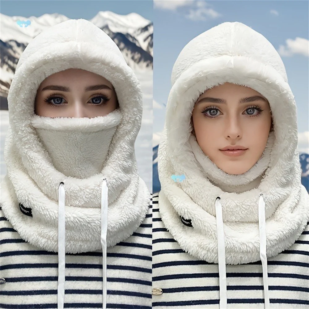 Winter Warm Thermal Windproof Balaclava Ski Hood Motorcycle Face Cover Polar Fleece Adjustable Cycling Neck Cover Full Face Mask - الصورة 7