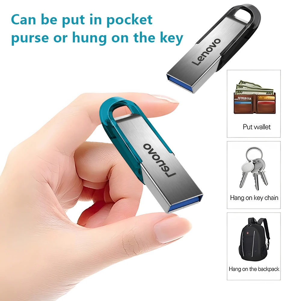 Lenovo Flash Drives 2TB Usb 3.0 Mini High Speed Metal Pendrive 1TB 512GB Stick Portable Drive Waterproof Memoria Storage U Disk - الصورة 12