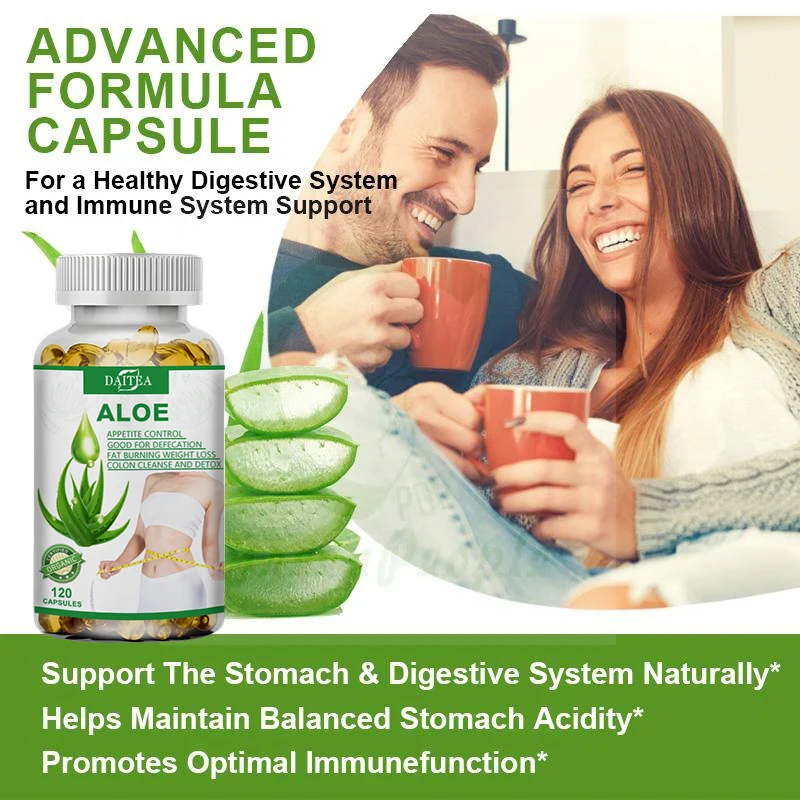 Aloe Vera Extract Capsules - Powerful Detoxification and Cleansing, Supports Weight Management, Enhances Immunity, 120 Capsules - الصورة 5