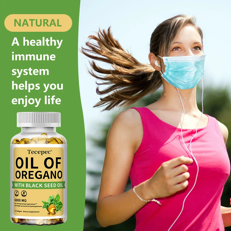 Oil of Oregano with Black Seed Oil, 30/60/120 Capsules– 20:1 Extract - Antioxidant Immune Health Support, Non-GMO Supplement - الصورة 4