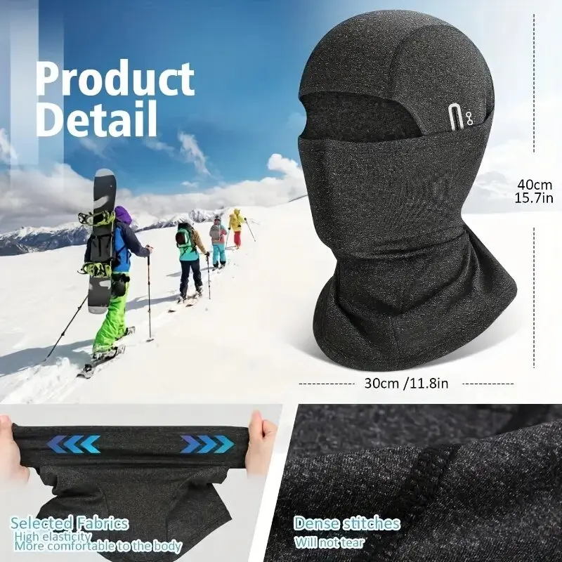 Thermal Winter Balaclava Cycling Full Face Mask Warm Outdoor Sports Motorcycle Ski Fishing Hunting Mask Fleece Scarf Cap Bandana - الصورة 4